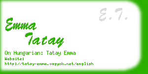 emma tatay business card